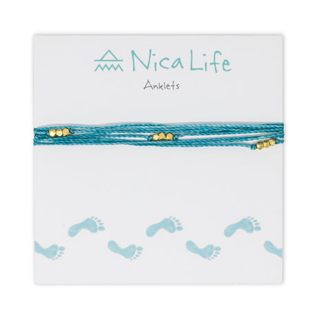 Teal Macua Anklet