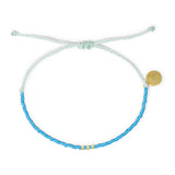Blue w/ Gold Seed Bead Adjustable Bracelet