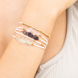 Iolite & Gold Stretch Bracelet