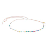 Bright color beaded waterproof choker shown on white