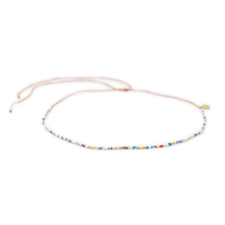 Bright color beaded waterproof choker shown on white