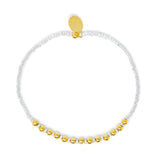 Haze & Gold Alternating Stretch Bracelet