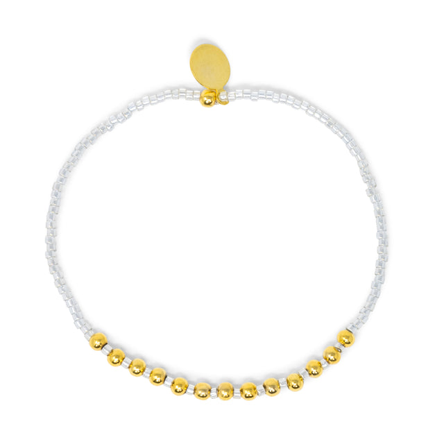 Haze & Gold Alternating Stretch Bracelet