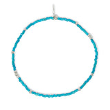 Deep Sea & Silver Stretch Bracelet