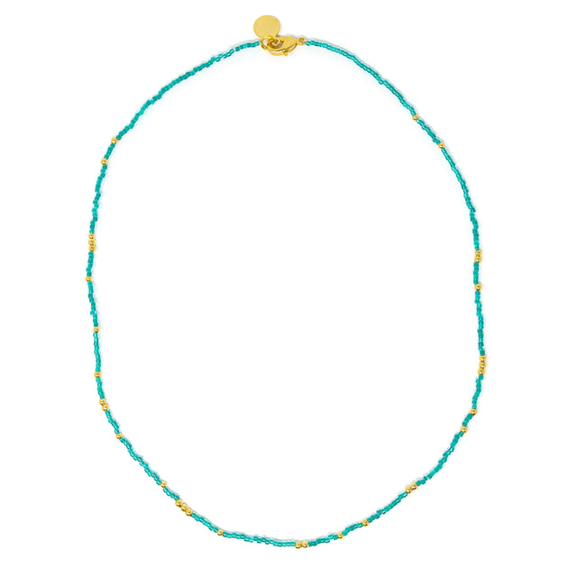 Sea Green & Gold Necklace