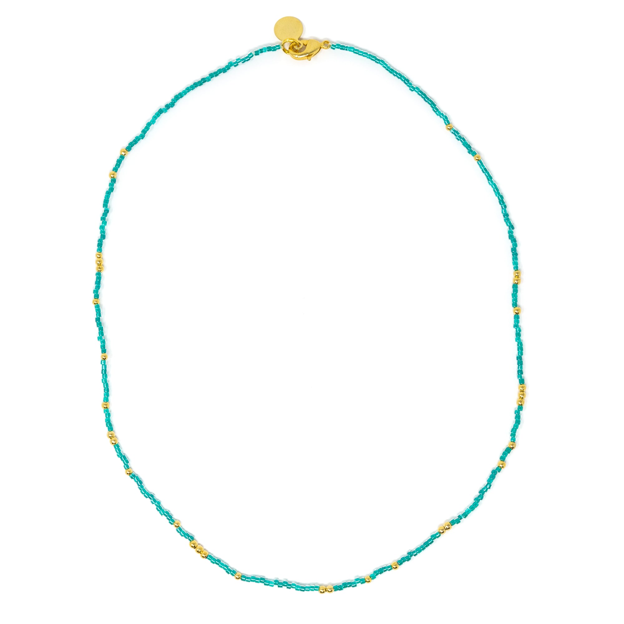 Sea Green & Gold Necklace