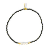 Pearl w/ Night Sky Stretch Bracelet in Gold