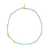 Cucumber & Gold Stretch Bracelet