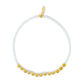 Sea Mist & Gold Alternating Stretch Bracelet