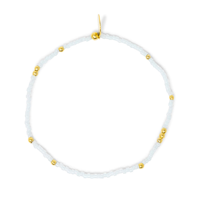 Sea Mist & Gold Stretch Bracelet