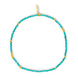 Sea Green & Gold Round Bead 2mm Stretch