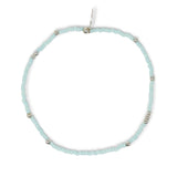Cucumber & Silver Stretch Bracelet