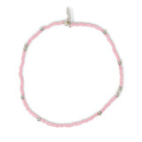 Blush & Silver Stretch Bracelet