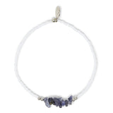 Iolite & Silver Stretch Bracelet