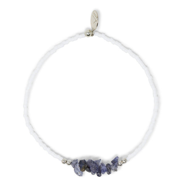 Iolite & Silver Stretch Bracelet