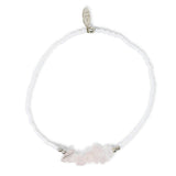 Rose Quartz & Silver Stretch Bracelet