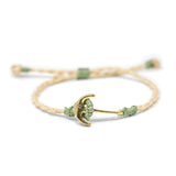 Cream w/ Olive & Gold Men's Anchor Bracelet