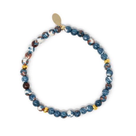 Jade Stretch Bracelet - Deep Blue