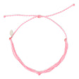 Bright pink string knot anklet top view