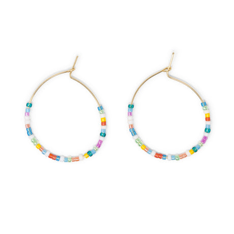 Carnival Pattern Earrings on White