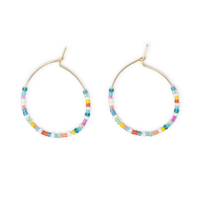 Carnival Pattern Earrings on White