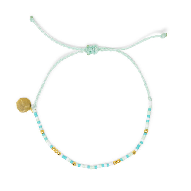Teal & White Turtle Bracelet Stack