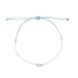 White & Sea Glass Bracelet Stack