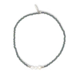 Denim w/ Pearls & Silver Stretch