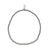 Pacifica Denim & Silver Alternating Stretch Bracelet