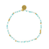 Sparkling Seas Teal, Cucumber & Gold Stretch Bracelet
