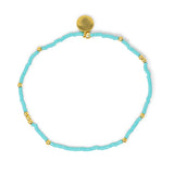 Sparkling Seas Teal & Gold Stretch Bracelet