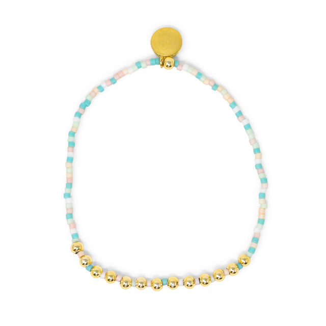 Pacifica Playa & Gold Alternating Stretch Bracelet