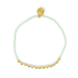 Pacifica Cucumber & Gold Alternating Stretch Bracelet