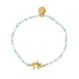 Playa & Gold Starfish Charm Stretch Bracelet