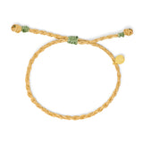 Men's Rope Braid Bracelet- Latte w/ Olive Details