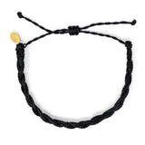 Men's Flat Braid Bracelet- Black