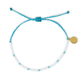Teal Dot Seed Bead Adjustable Bracelet