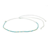 Teal & Gold Waterproof Surfer Choker on White front view