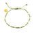 Olive w/ Cream Dot Beaded Bracelet