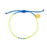Sea Glass Green & Blue Pattern Beaded Bracelet