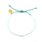 White & Pineapple Dot Pattern Beaded Bracelet