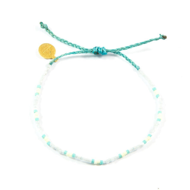 White & Pineapple Dot Pattern Beaded Bracelet