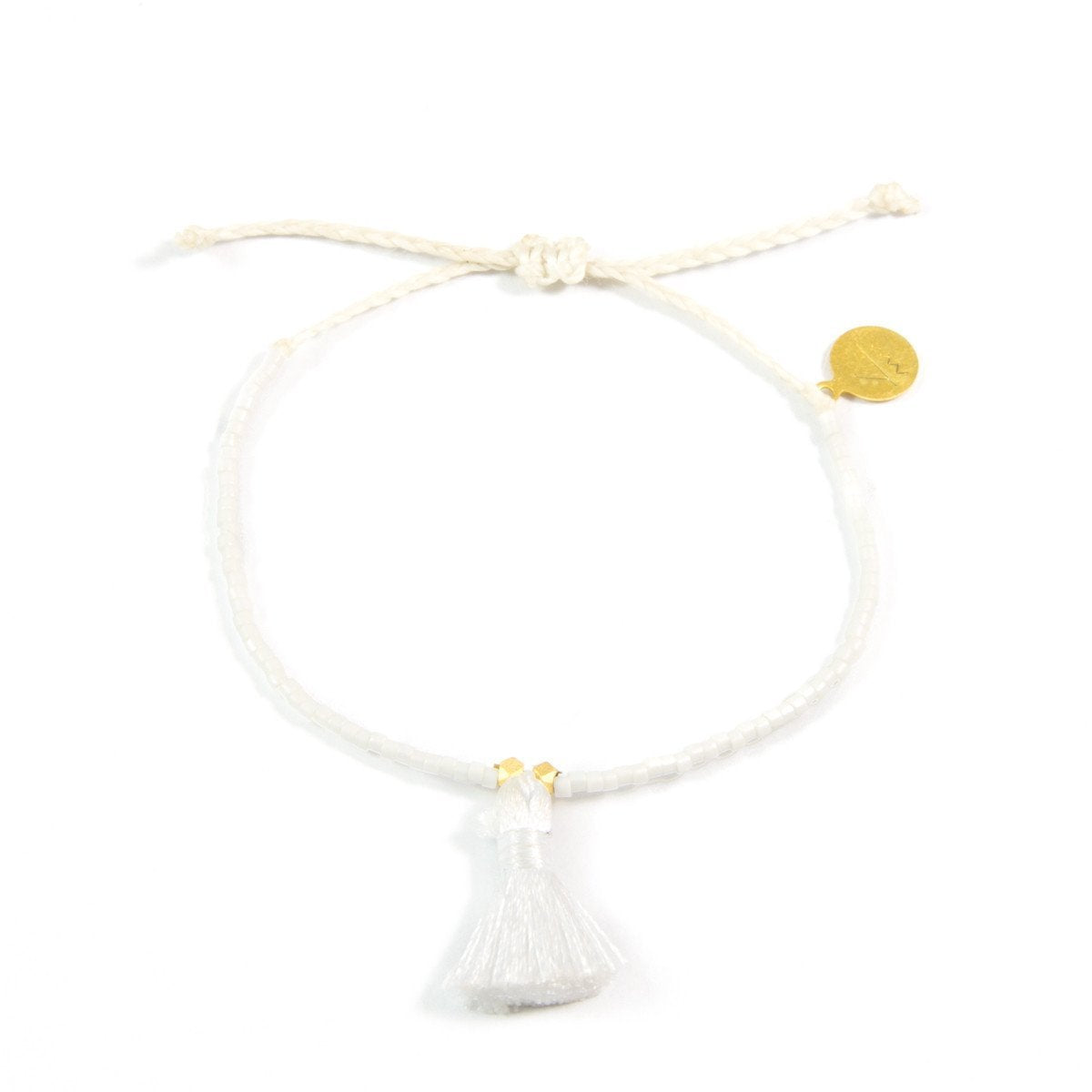 White Party Tassel Bracelet