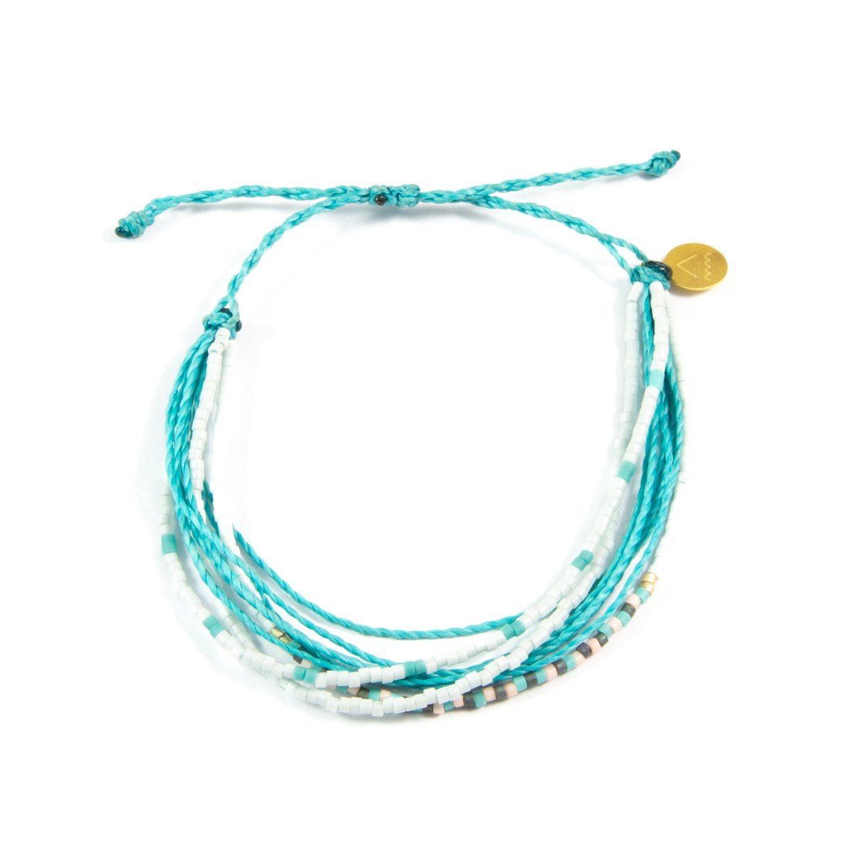 Teal Beaded Multi Strand Bracelet