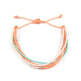 Coral Beaded Multi Strand Bracelet
