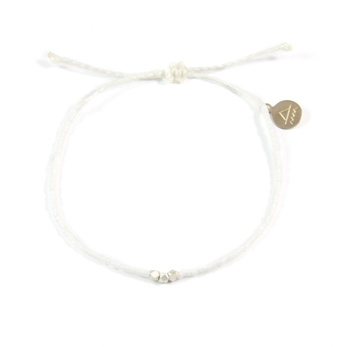 White Party Silver Bead Bracelet