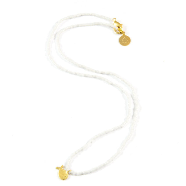 White Fish Tiny Charm Necklace