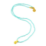 Teal Pineapple Tiny Charm Necklace
