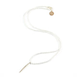 White Spike Necklace in Silver