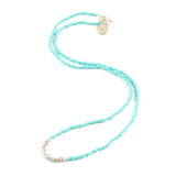 Teal Day to Night Necklace in Silver